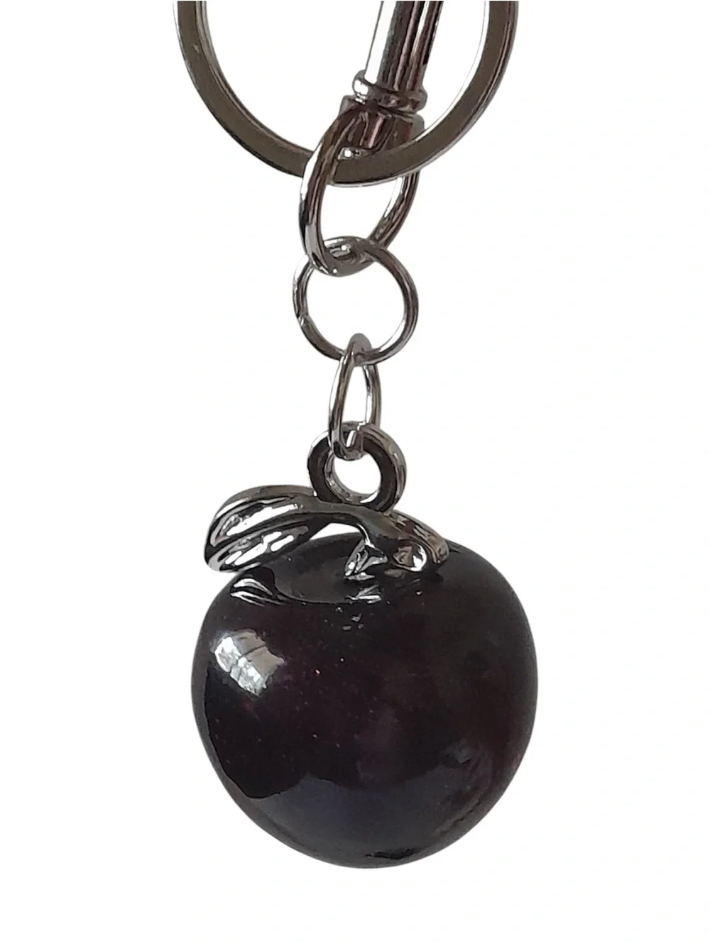 Glitter Apple Bag Charm Keychain 1pc